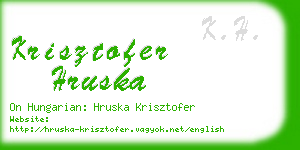 krisztofer hruska business card